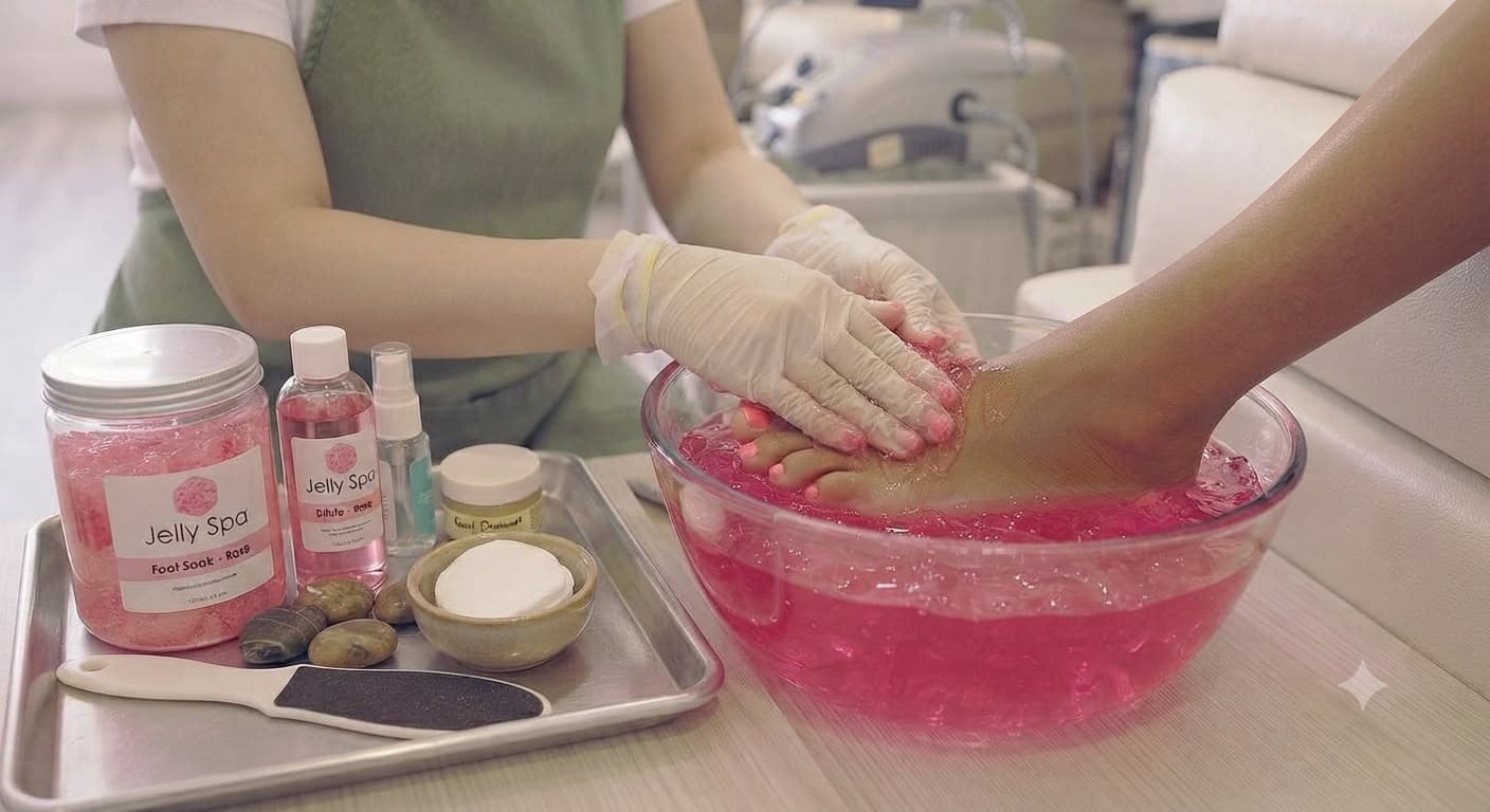 Pedicura Jelly Spa + Esmaltado Semipermanente