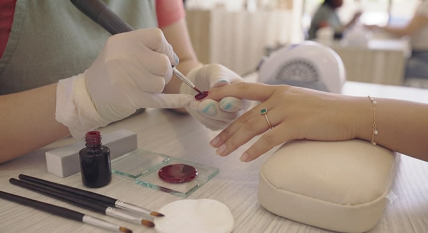 Recubrimiento de Uña Natural con Gel de Calcio + Esmaltado