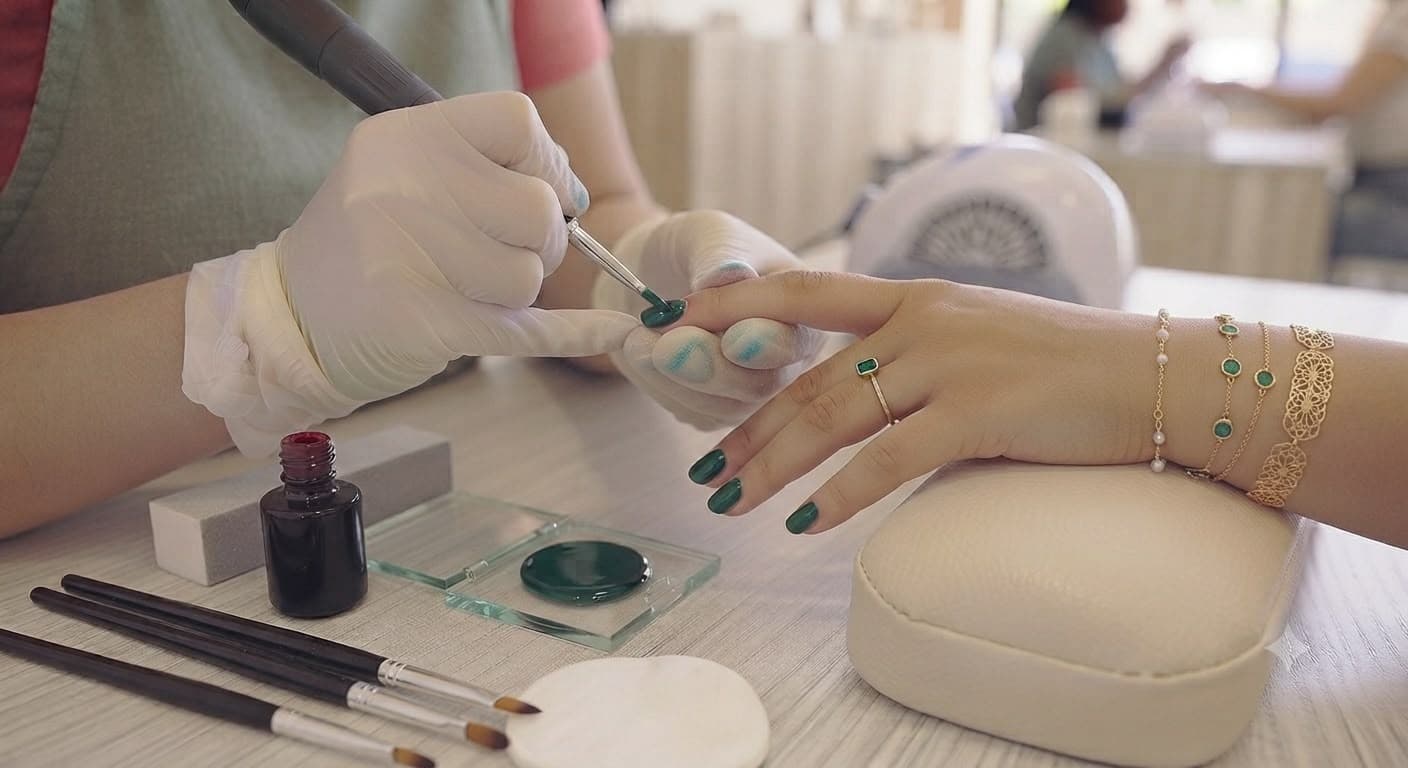 Recubrimiento de Uña Natural con Rubber + Esmaltado